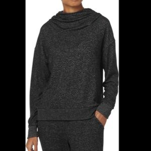 Joe’s Jeans Elena Off Shoulder/Cowl Neck/Hoodie Knit Top/Sweater Black Size XL